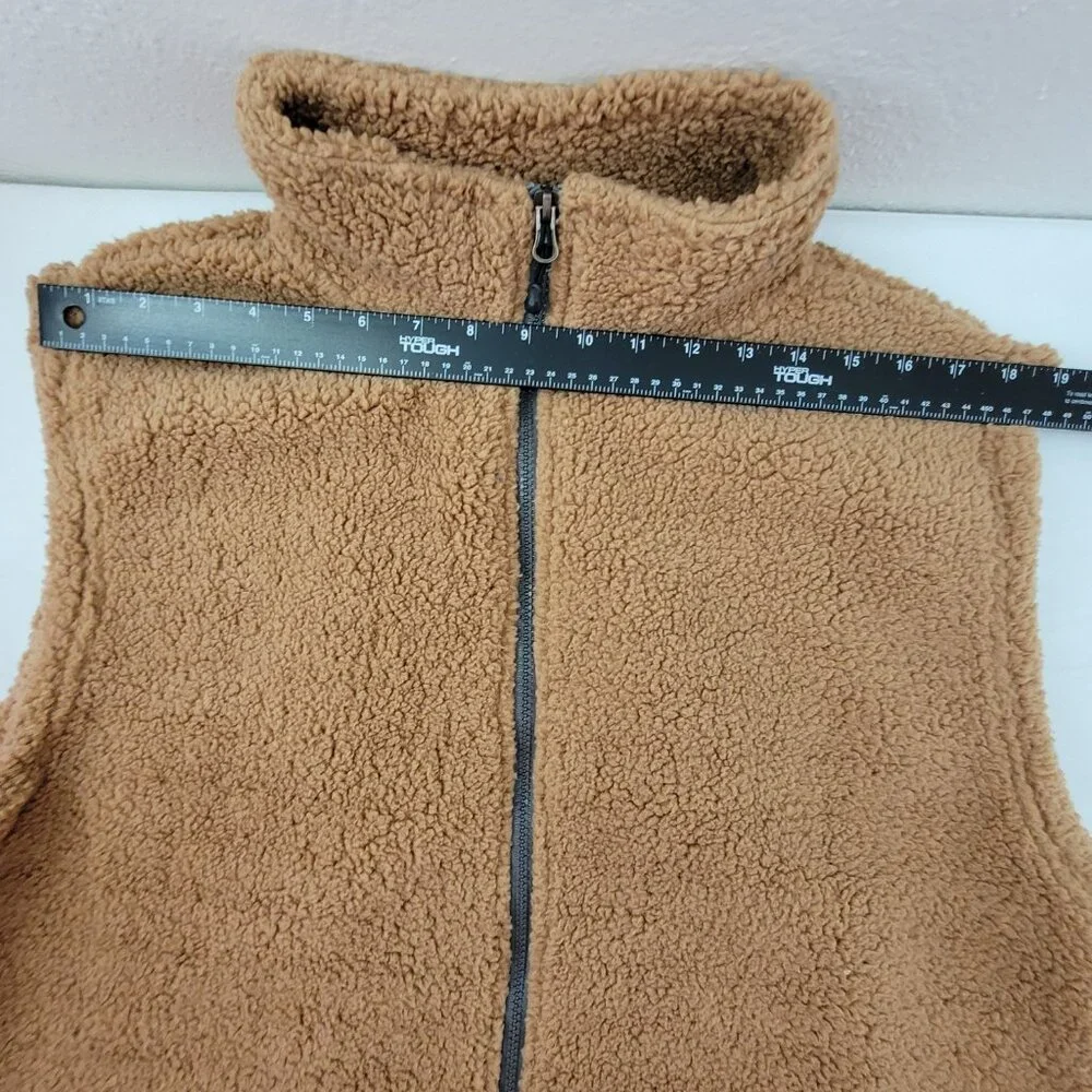 Stillwater Supply Fleece Vest Womens 2XL Caramel Brown Full Zip Soft Pockets NEW - Picture 15 of 16